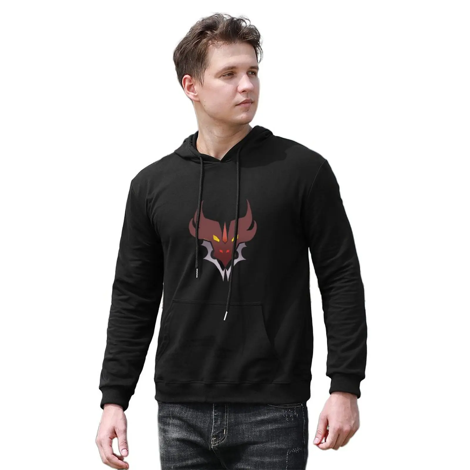Фото Пуловер с капюшоном Predaking, эстетичная одежда, мужская одежда, зимняя одежда, новые особенности толстовок и свитшотов №3