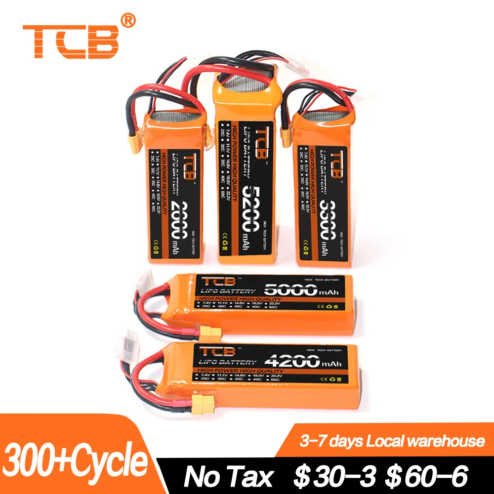 

Аккумулятор TCB Lipo 14,8 V 4S 5000mah 6000mah 2200mah 1500 1800 2600 3000 mah 3300mah 4000mah 10000mah XT60 Запчасти для радиоуправляемых моделей