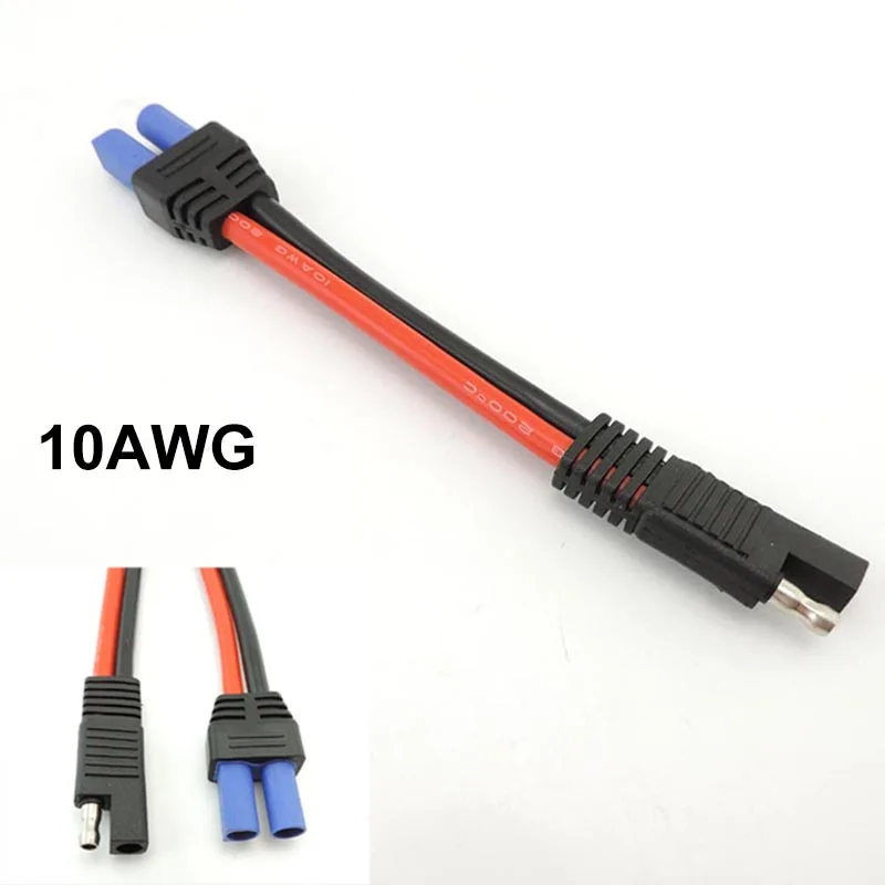 10AWG Thick  EC5 Female Power Cord to SAE power Adapter connector Cable SAE Plug Copper Wire for car Battery Solar panel plug o1