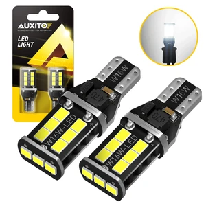 AUXITO 2 шт. T15 W16W светодиодный лампы Canbus без ошибок 2835 SMD резервный фонарь заднего хода 921 912 лампа автомобиля фонарь заднего хода ксенон 6000K белый автомобильные товары лампы для автомобиля