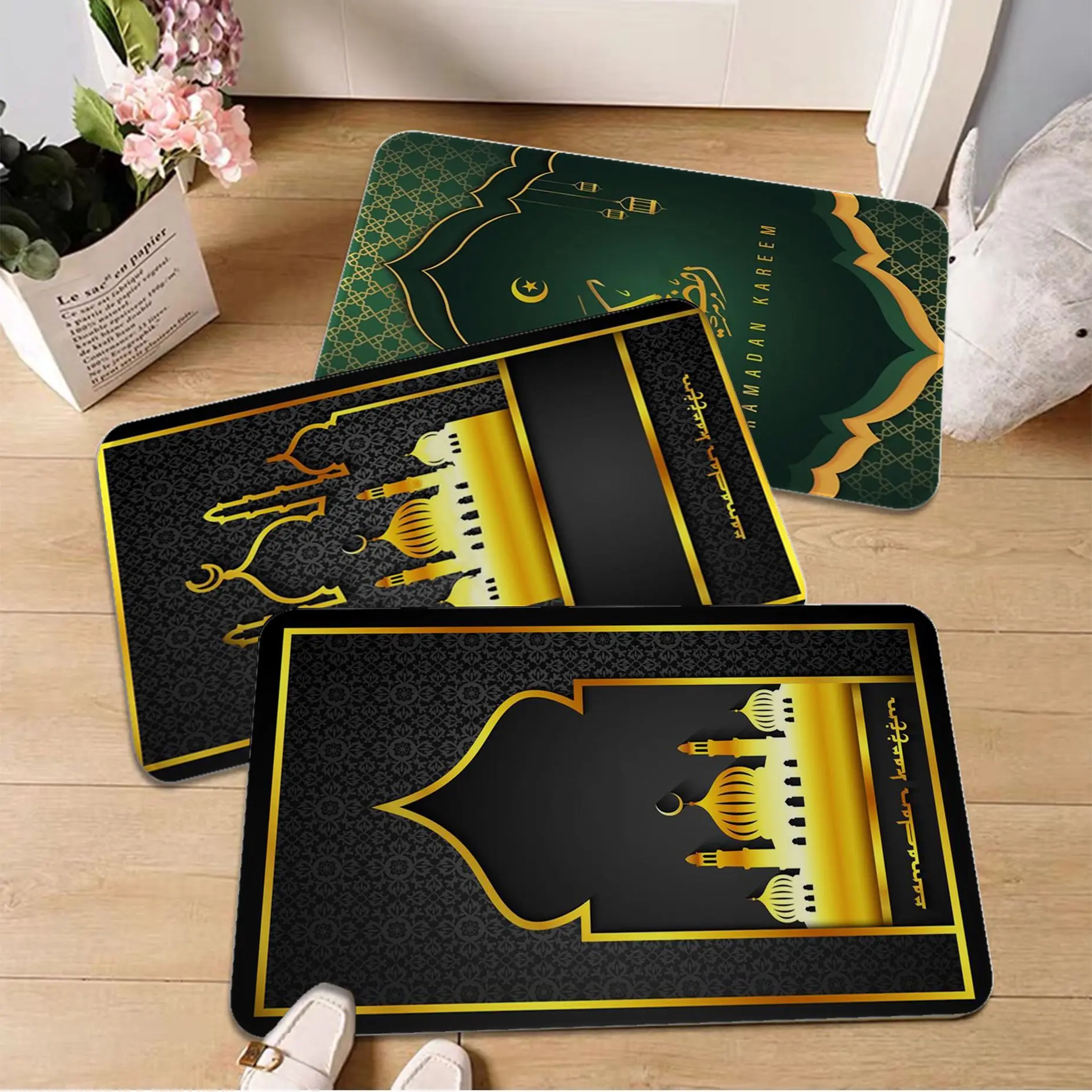 

Muslim Prayer Floor Mat Kids Room Bedroom Decoration Balcony Anti-Slip Doormat Living Room Bedside Mats