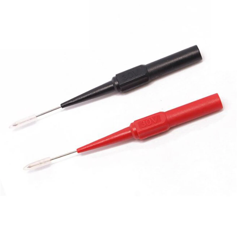 

2 Pcs/Set Best Sale Copper Test Lead Probe Stainless Steel Needle Jack For Multimeter Tool Black/Red Tools Accessories Sondear