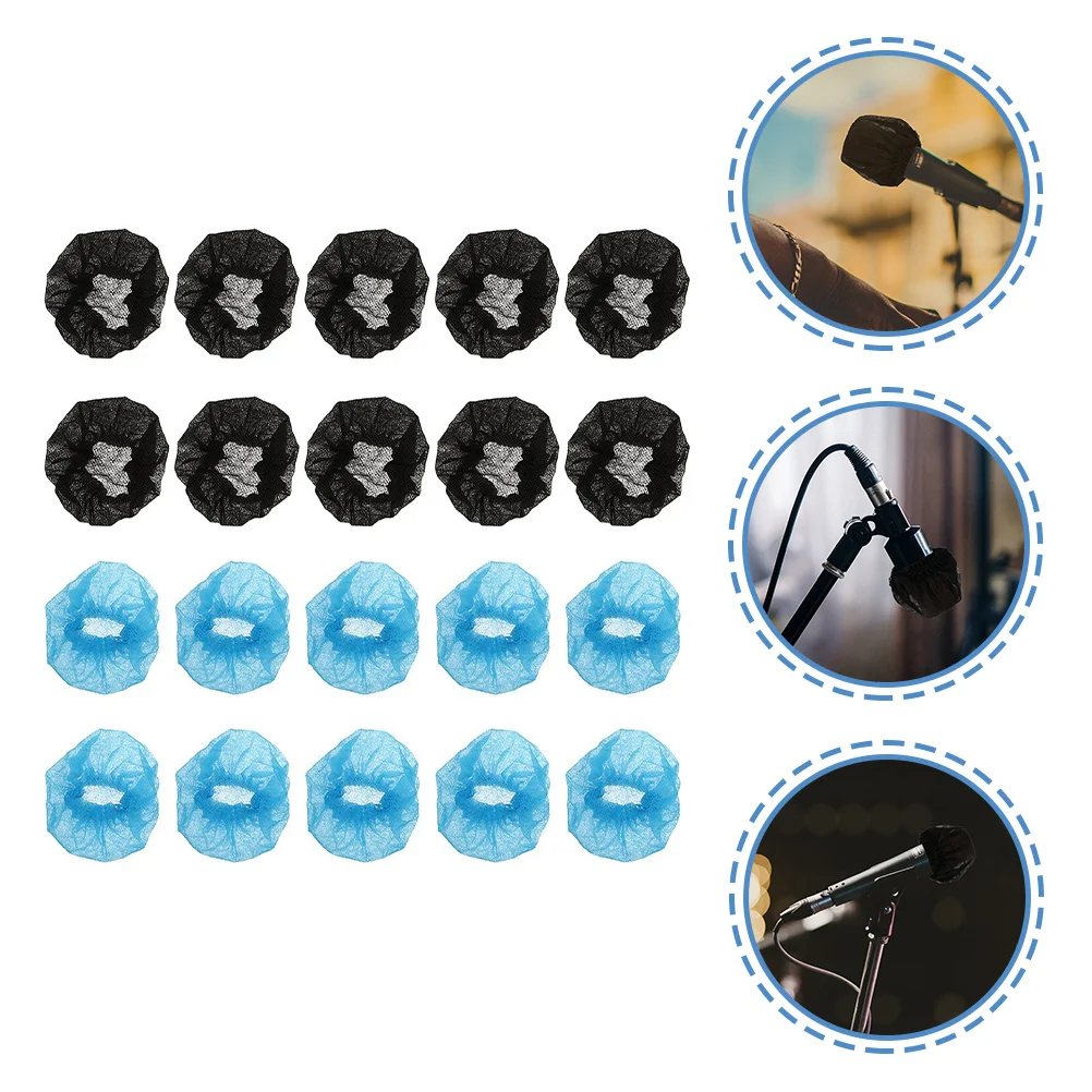 

200pcs Microphone Hygiene Covers Disposable Non-woven Handheld Mic Covers