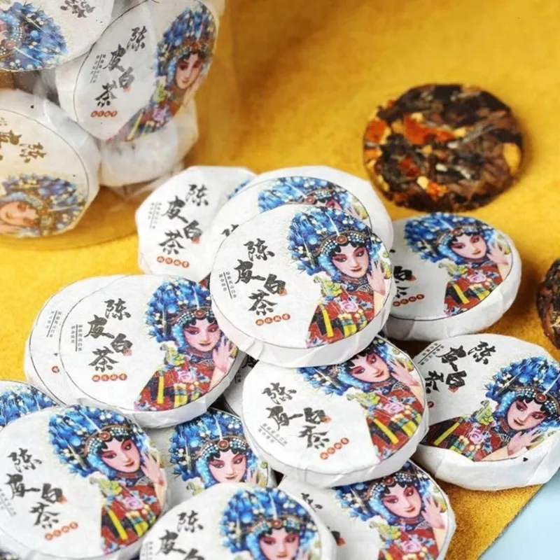 

Китайский чай Fujian Chen Pi Lao Bai Cha, сжатый мини-чай пуэр, старинный белый чай для похудения и красоты