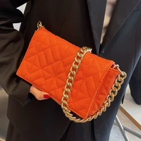 luxury chain shoulder bags for women quilted leather crossbody bag small flap messenger bag ladys embroidery thread handbags sac