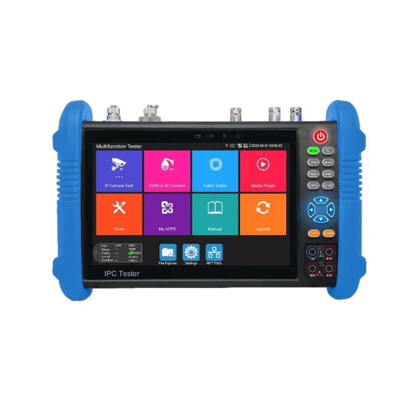 Фото Тестер для IP-камер и VGA 8МП AHD CVI TVI, тестер Wi-Fi PTZ, кабельный тестер, тестер PoE для систем видеонаблюдения, IPC-9800MOVTADHS Pro, поддержка 8K №1