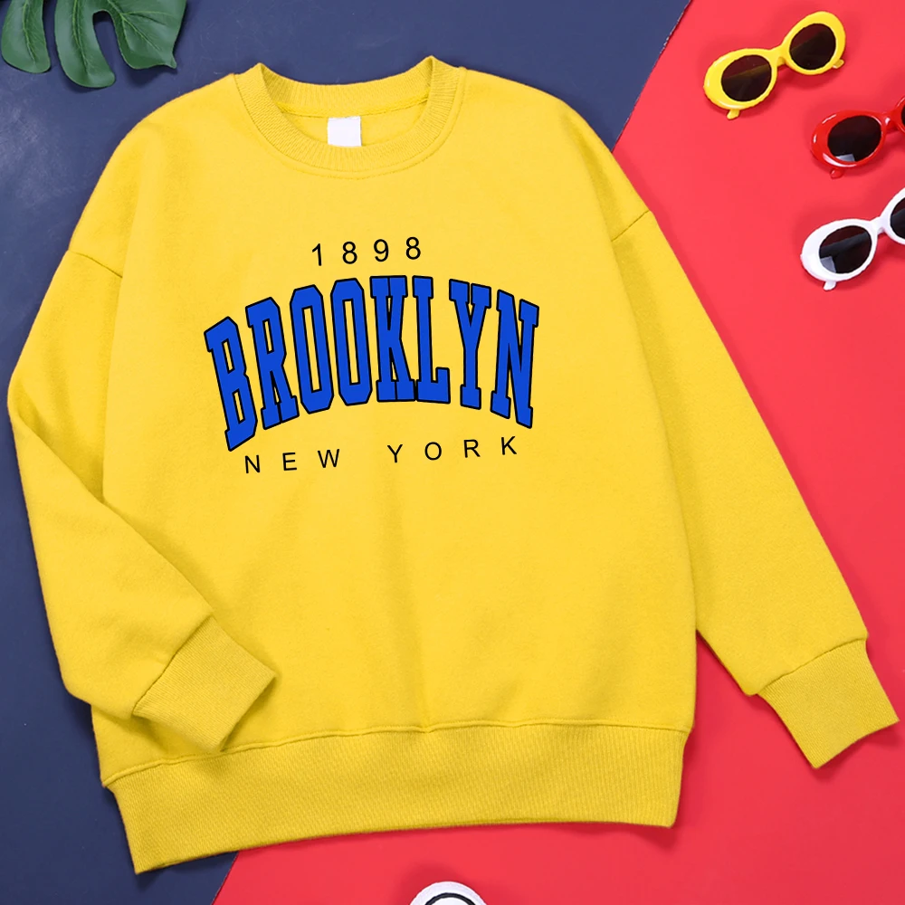 

1898 Brooklyn New York Print Male Clothes Classic Large Size Streetwear Quality Harajuku Tracksuit Simplicity Designer Hoodies
