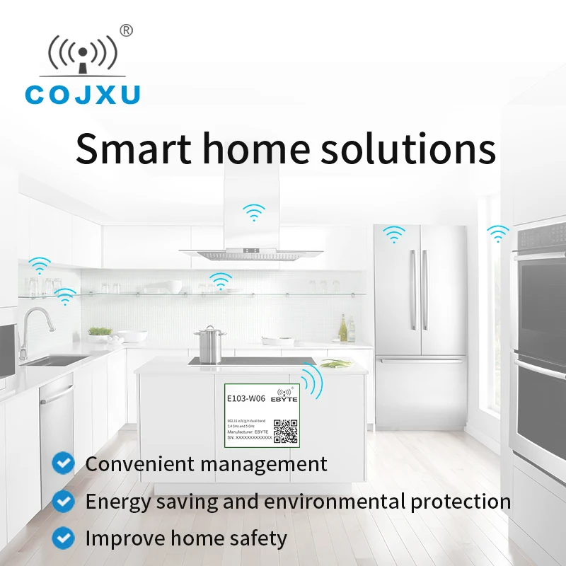 CC3235S 2.4G 5G Dual Frequency WIFI Module Compatible With CC3235MODS CC3235MODSF IEEE802.11 a/b/g/n 18dBm Cojxu E103-W06