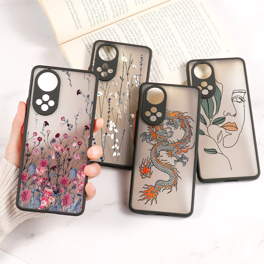 Honor 50 Case For Huawei P30 Lite Case P40 Pro Funda Honor 9X 8X 9A 20 30 60 70 20S 10X P Smart Z 2021 Aesthetic PC Matte Covers