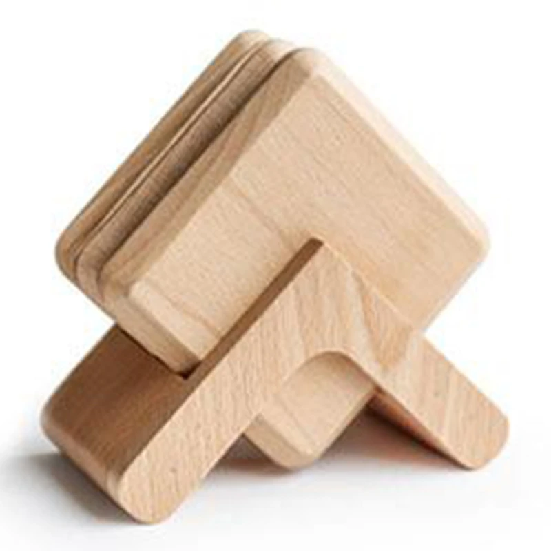 

6Pcs Wooden Tea Cup Mat Coffee Mat Insulation Pad Coaster Kitchen Supplies Decorative Mat