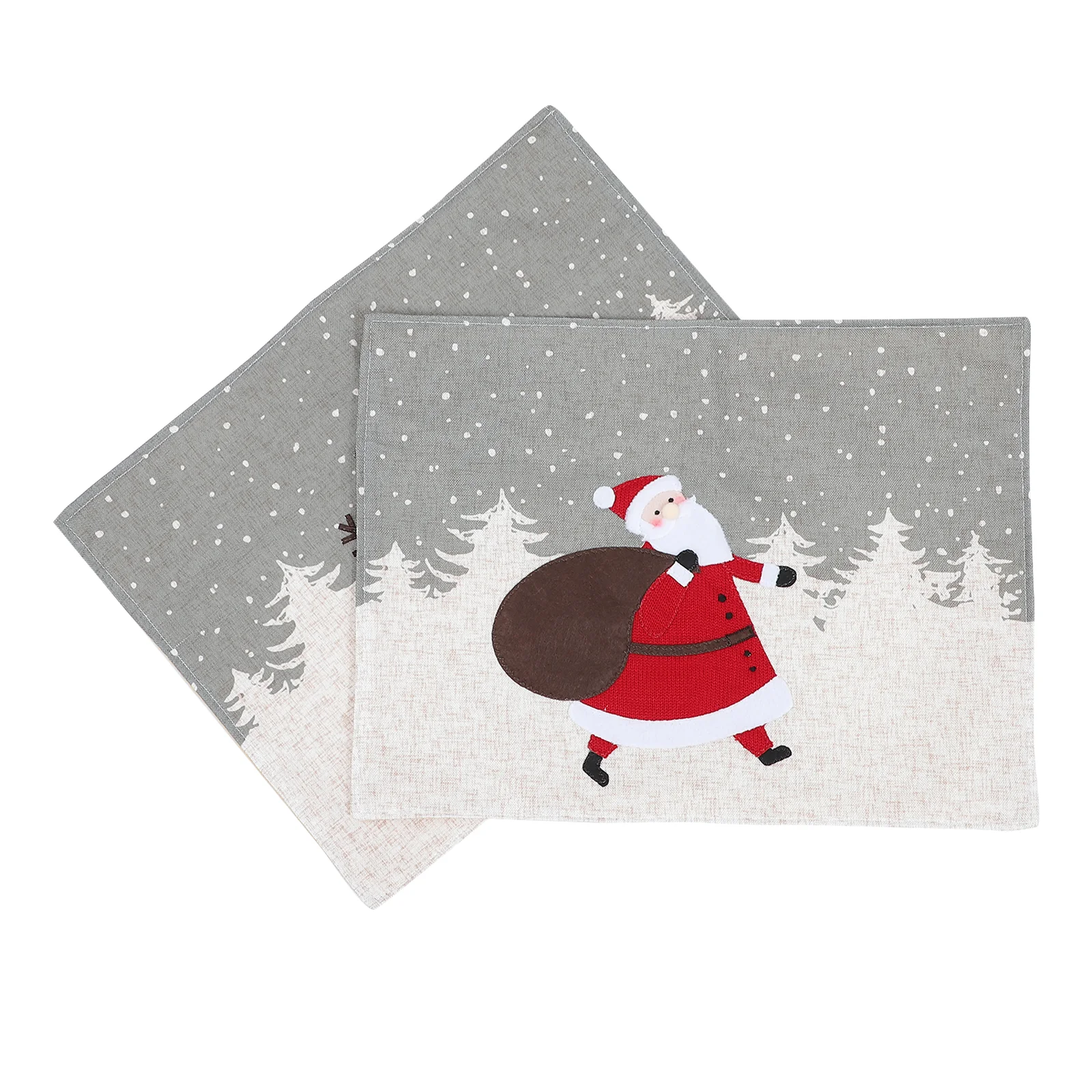 

Placemat Tablemat Christmas Kitchen Place Mats Home Covering Pattern Themed Tabletop Dinning Santa Snowman Holiday Festive