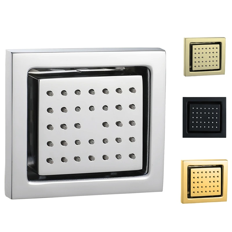

Concealed Installation Body Jet Shower Spa Brass Square Massage Jets Spray Body Shower Bodyspray