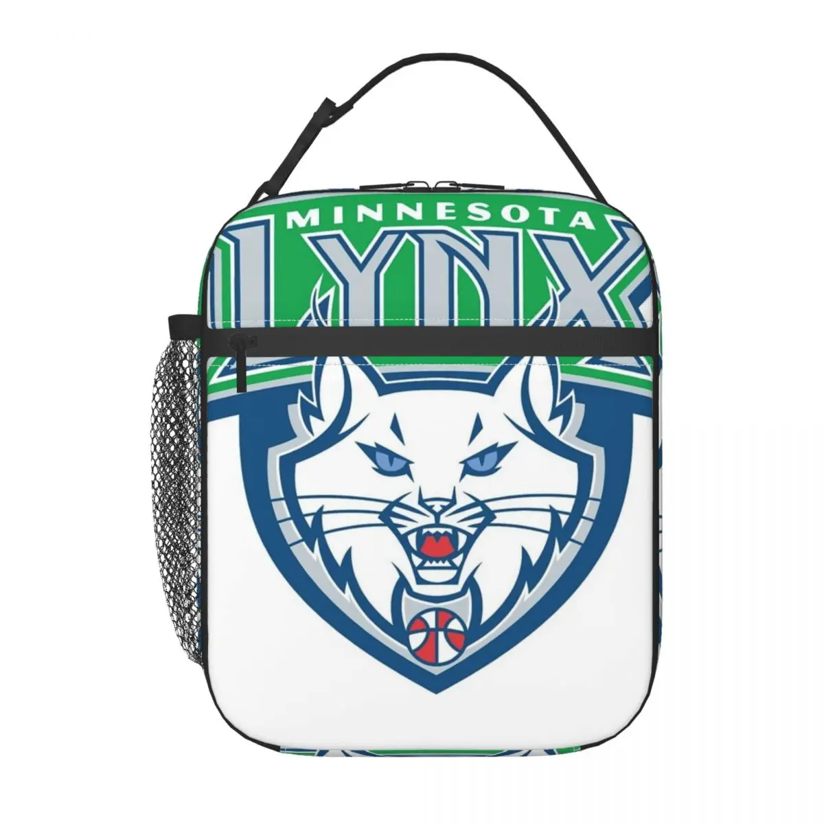 

Сумка для ланча с изоляцией Minnesota Lynx, современная ткань Оксфорд, Офисная изолированная сумка для ланча, разные стили