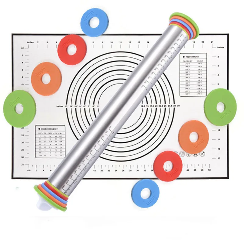 17 дюймов Регулируемый Нержавеющая сталь Скалка Fondant (сахарная) миксер для теста