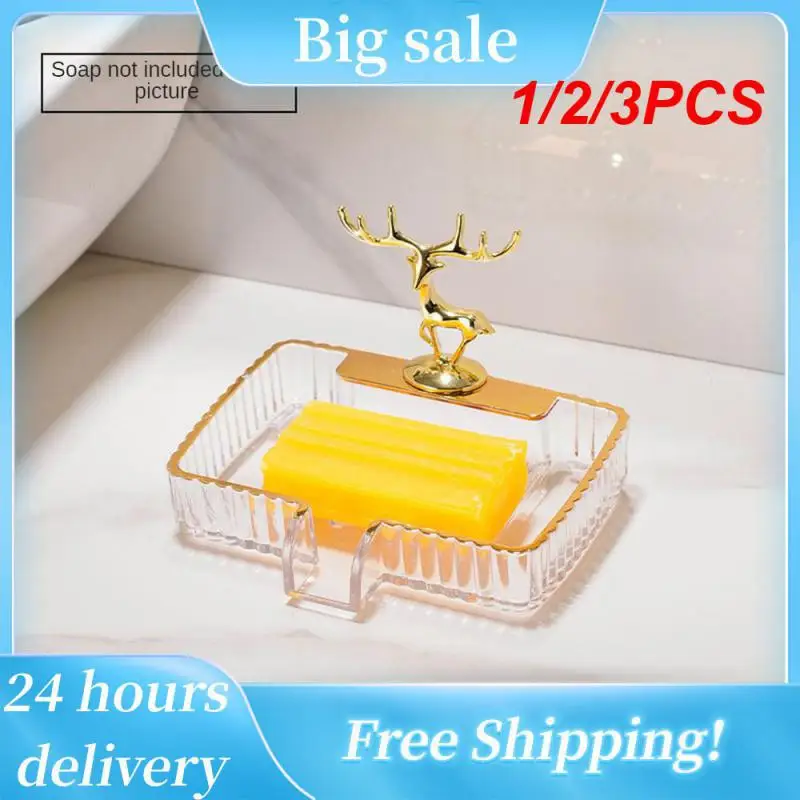 

1/2/3PCS Soap Basket Creative Multifunctional Draining Household Water-free Household Accessories Light Luxury Soap Box