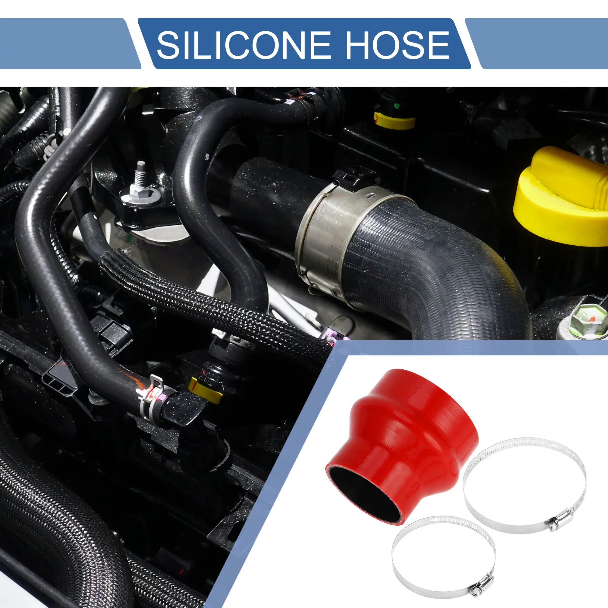 UXCELL 80–102 мм наружный диаметр до 70–89 внутренний 102 автомобильный силиконовый