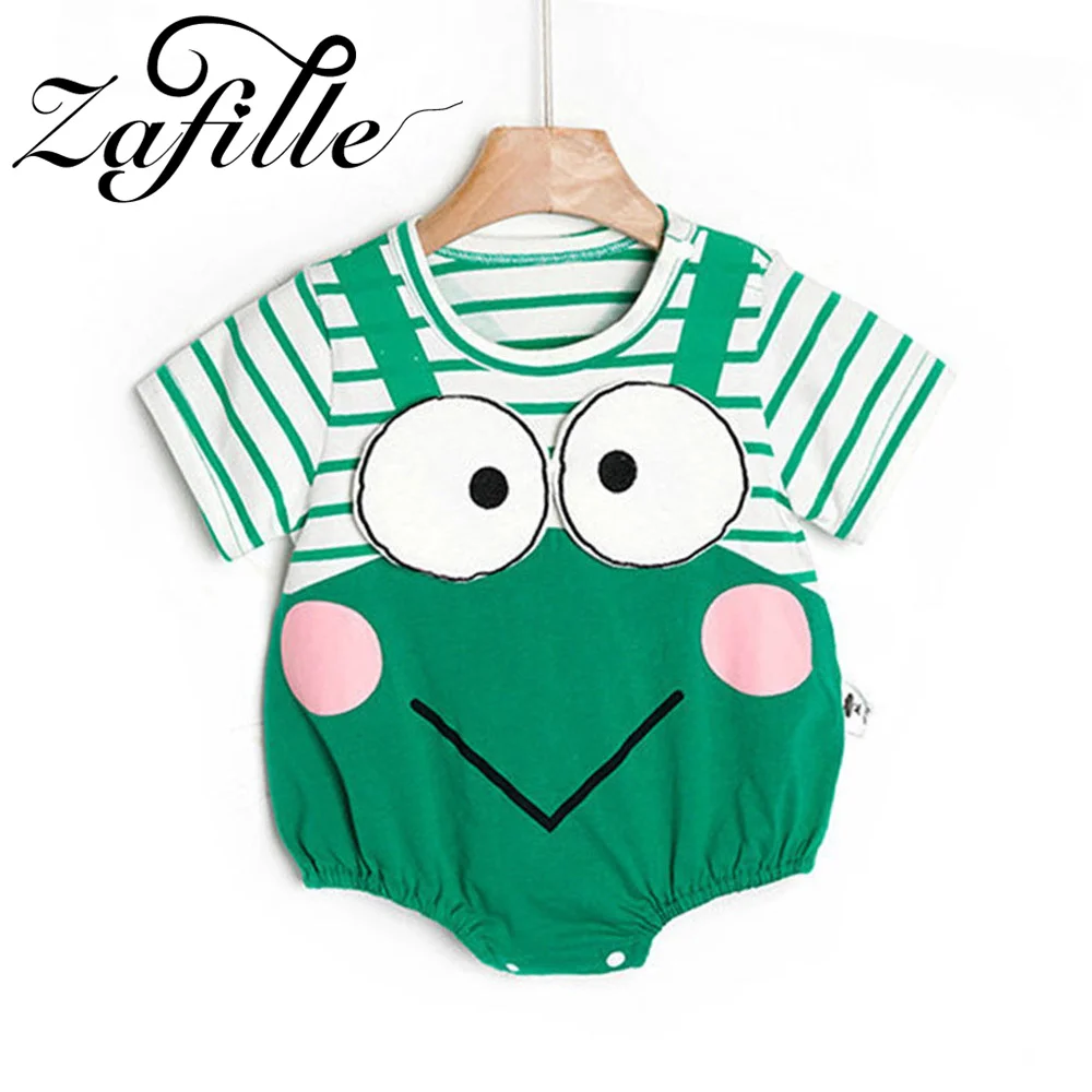 

ZAFILLE Cartoon Bodysuit Boys Baby Outfits Fake Two Newborns Jumpsuit For Kids Girls Clothing Cute Casual Toddler Boys Rompers