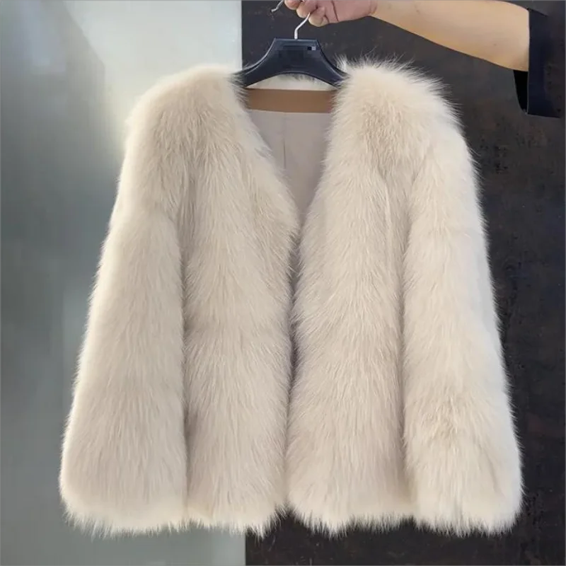 Женское пальто из искусственного меха новинка сезона осень-зима 2024 куртка