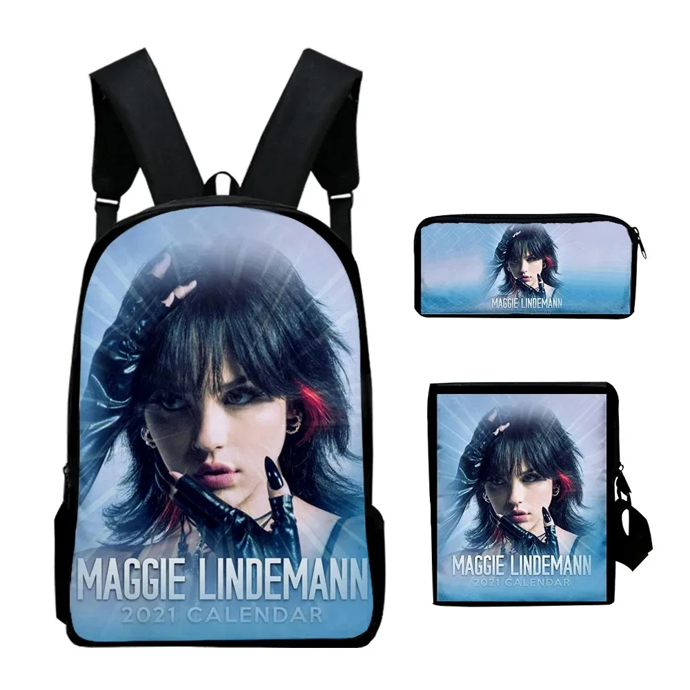 Студенческий школьный рюкзак Maggie Lindemann с 3D принтом для ноутбука сумка через плечо