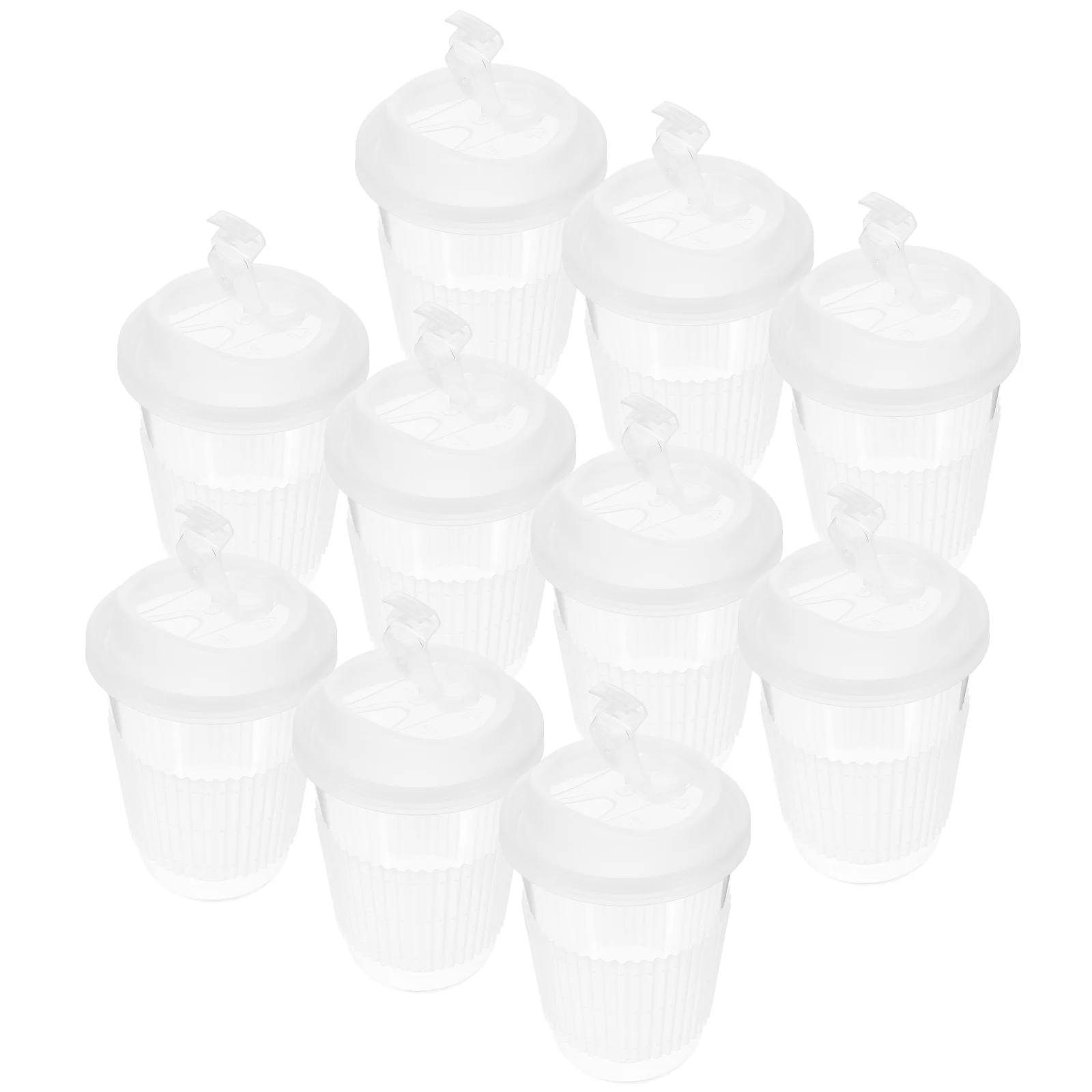 

10 шт. одноразовые кофейные чашки, прозрачные чашки для горячих напитков, чашки для упаковки молока и чая (500 мл)