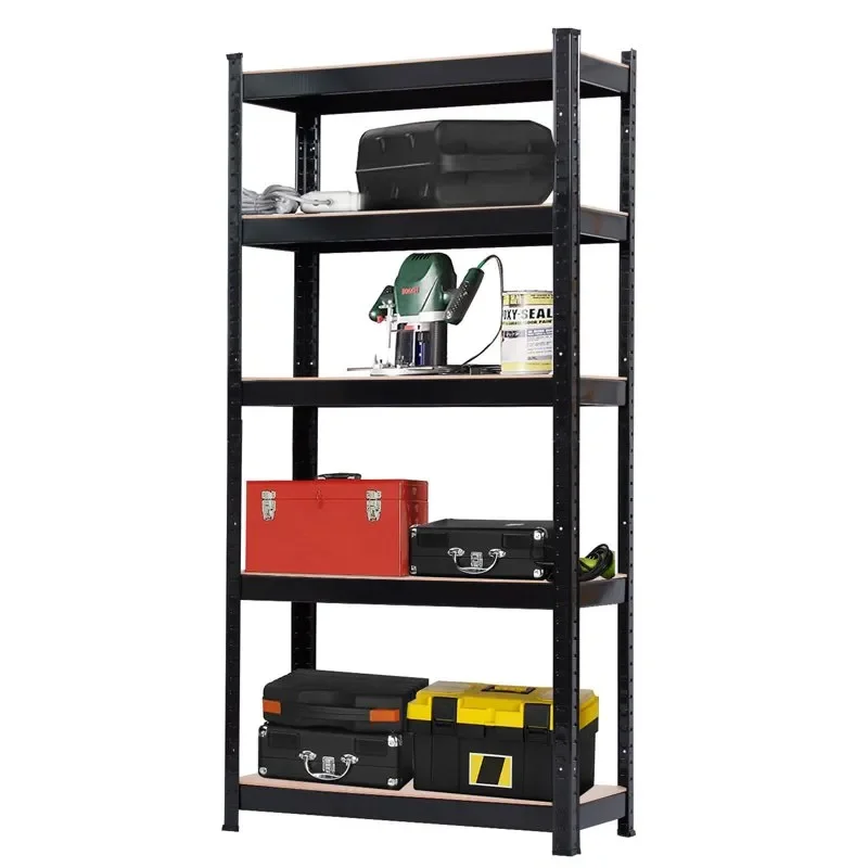 

27.5"L x 12"W x 59"H Wire Metal Shelving Garage Storage Rack Black