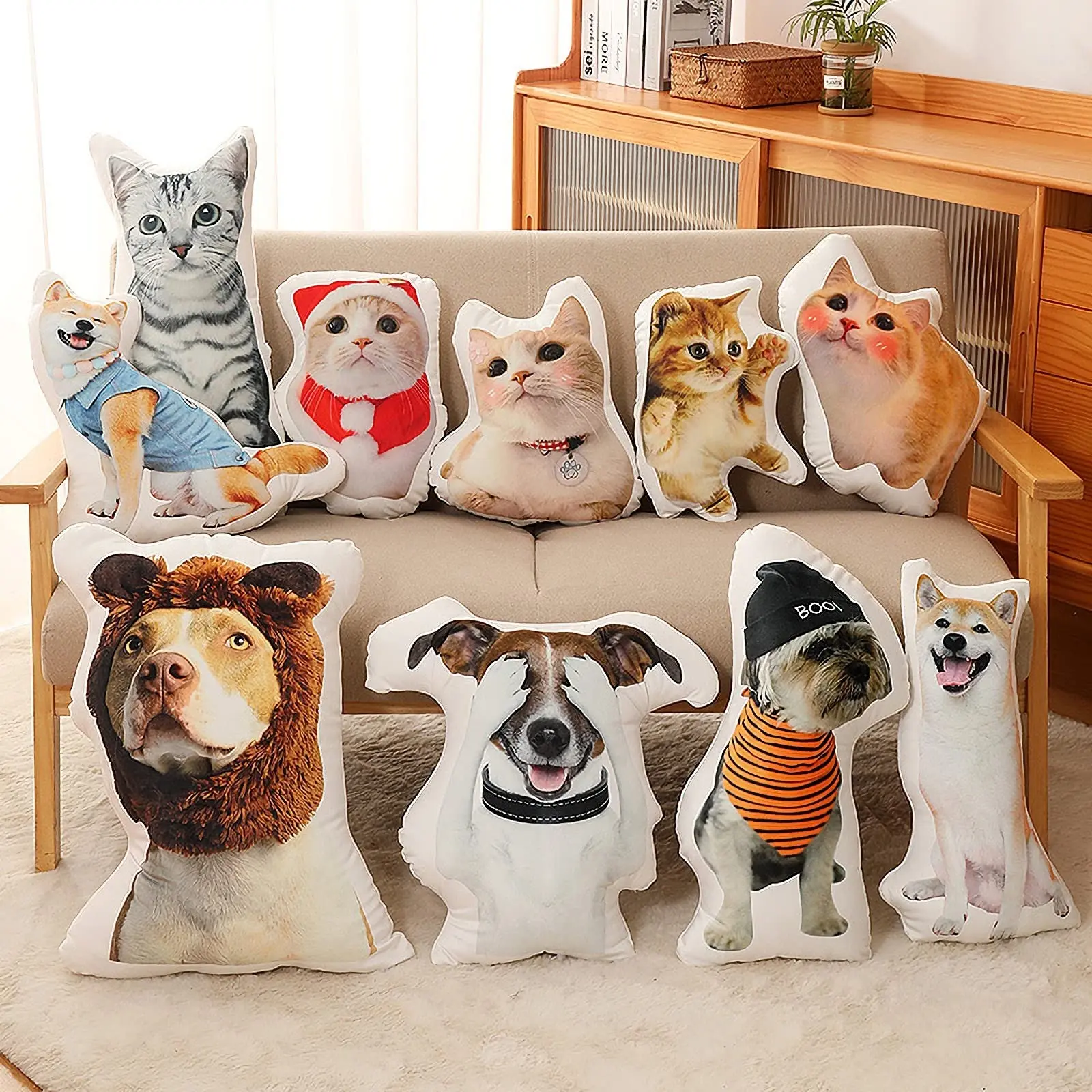 

Custom Pet Pillow, Custom Photo Pillows Double Sided, Shape Personalized Pillow
