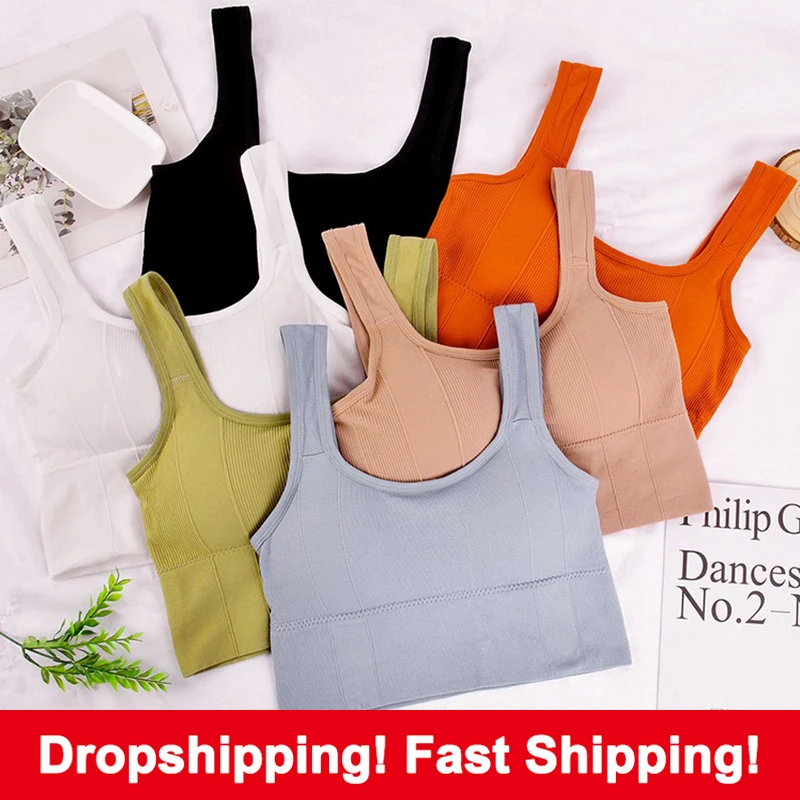 

Дышащий спортивный бюстгальтер, топ для фитнеса с защитой от пота, Женский бесшовный бюстгальтер для йоги, ударопрочный укороченный топ, сп...