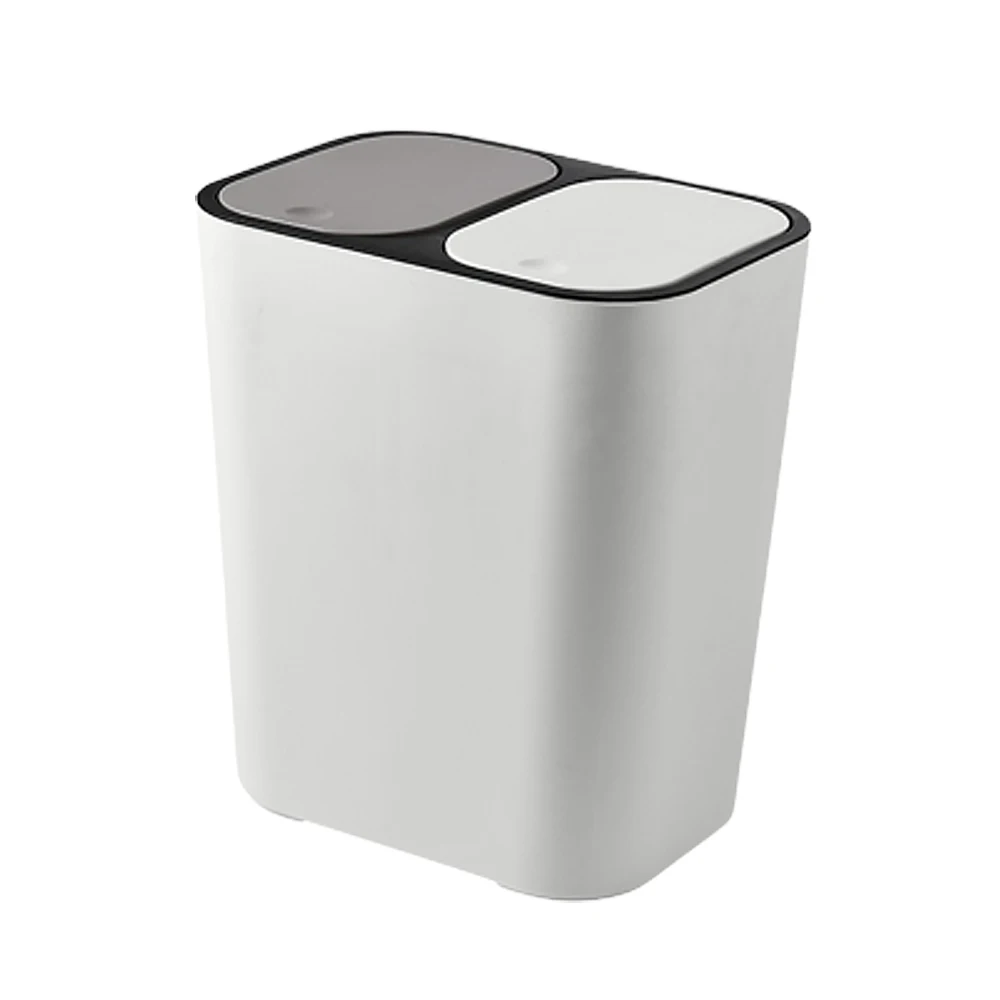 

HPDEAR кухонная мусорная корзина, Влажная и сухая разделительная корзина, двойная крышка, герметичная корзина для мусора для ванной комнаты, у...