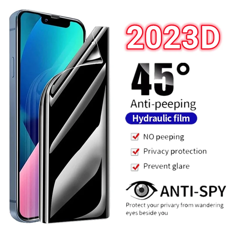 

Anti-Spy Hydrogel Film for IPhone 13 12 Pro Max Mini 8 7 Plus Privacy Screen Protectors for IPhone 11 PRO XS MAX X XR Not Glass