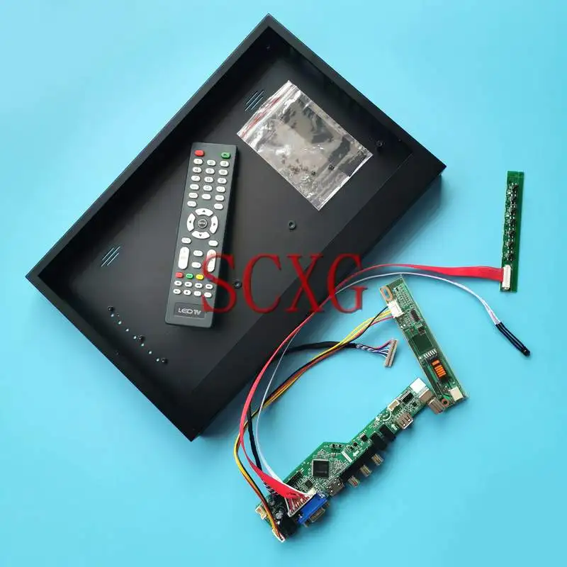 

TV Analog Driver Board+Metal Case Fit LQ141X1LH43 TX36D79VC1CAB 1024*768 1-CCFL VGA HDMI-Compatible AV USB 14.1" Kit LVDS 20 Pin