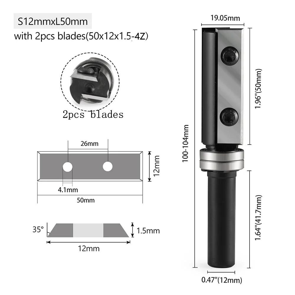 

8 мм, 12 мм, 1/2 дюйма, твердосплавная фреза со сменными ножами H 30 мм или 50 мм для фрез для деревянной фрезы