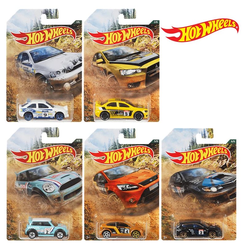 

Hot Wheels GDG44 Off Road Rally Sport Ford Escort Volkswagens Sciroccos GT24 Ford Focus RS Mini Cooper Subaru 1:64 Diecast Car