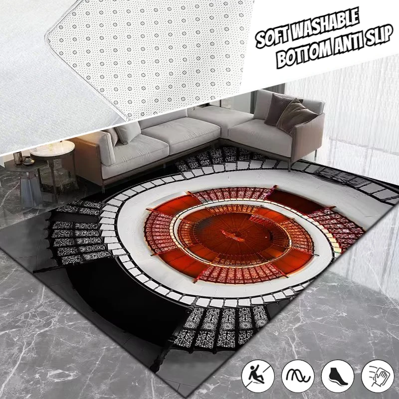 

Modern 3D Visual Illusion Carpets Home Decor Large Rugs for Living Room Washable Bedroom Bedside Area Rug Non-slip Floor Mats