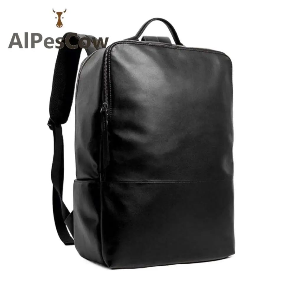 High Quality Genuine Leather Outdoor Traveling Backpack For Men Woman Waterproof 100% Alps Cowhide Real Cowskin Travel Bag