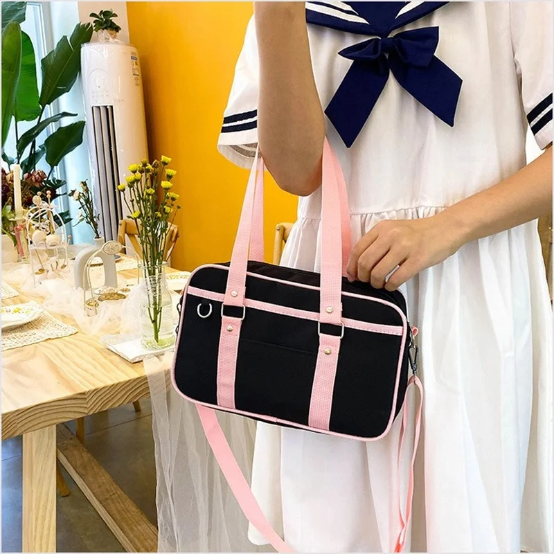 

Preppy Style Purses and Handbags for Women Canvs School Book Bags Teenage Girls Shopping Tote Lady Crossbody Bag