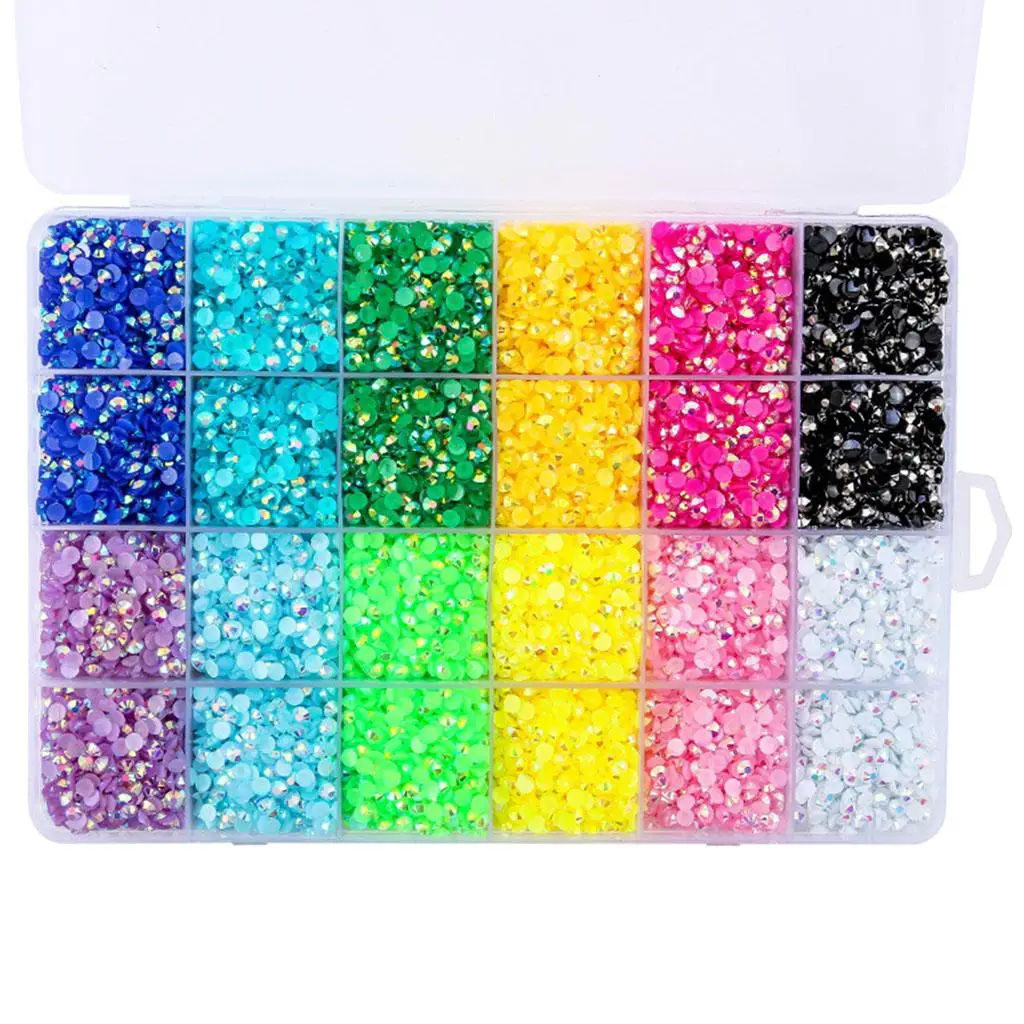

19200pcs Nail Art Rhinestones Nail Art Rhinestones Multi Color Nail Studs Diamonds