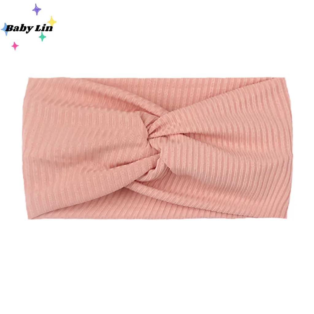 

Hair Accessories Twisted Knotted Headwrap 18*10cm Baby Headband Cross Top Knot Elastic Hair Bands Soft Solid Big Girls Hairband