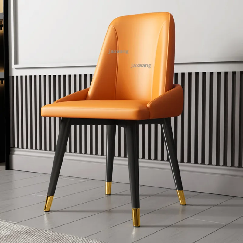 Кожаные обеденные стулья в скандинавском стиле на заказ легкое Роскошное кресло