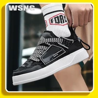 wsng shoes mens 2022 new mens sports lace up fashion trend breathable thick bottom casual mens shoes trendy shoes sneakers 45