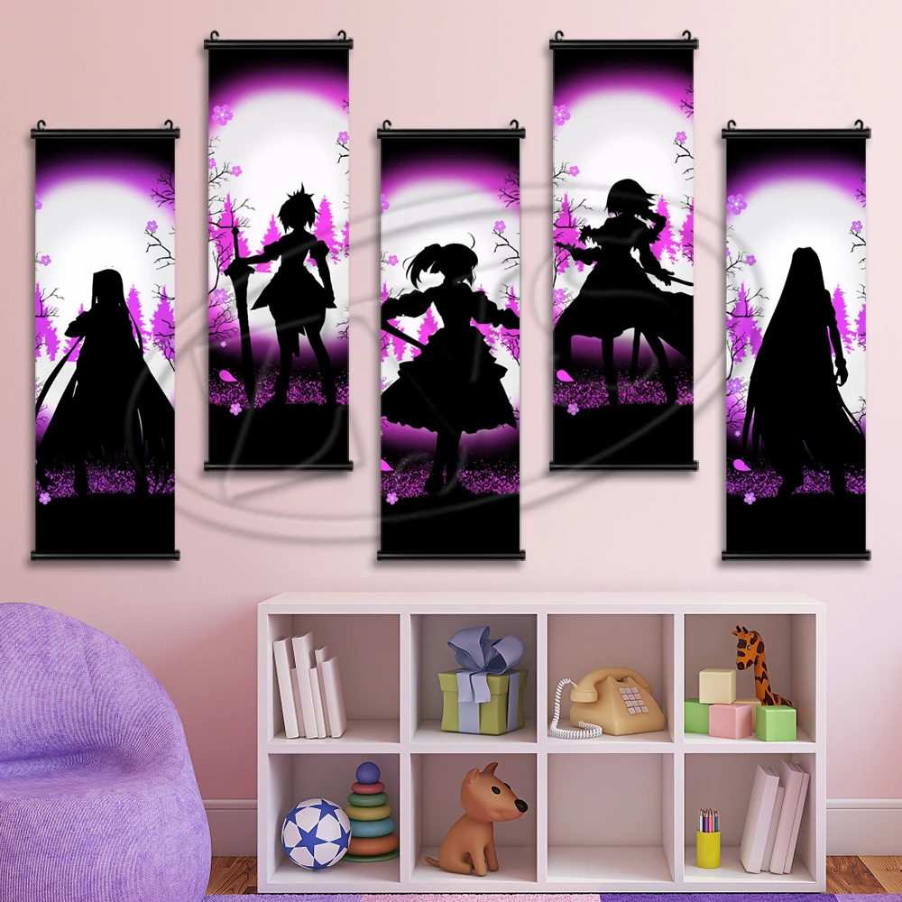 

Настенная картина из аниме «свиток», плакат на холсте с надписью Fate Stay Night, модульная роспись для гостиной, домашний декор