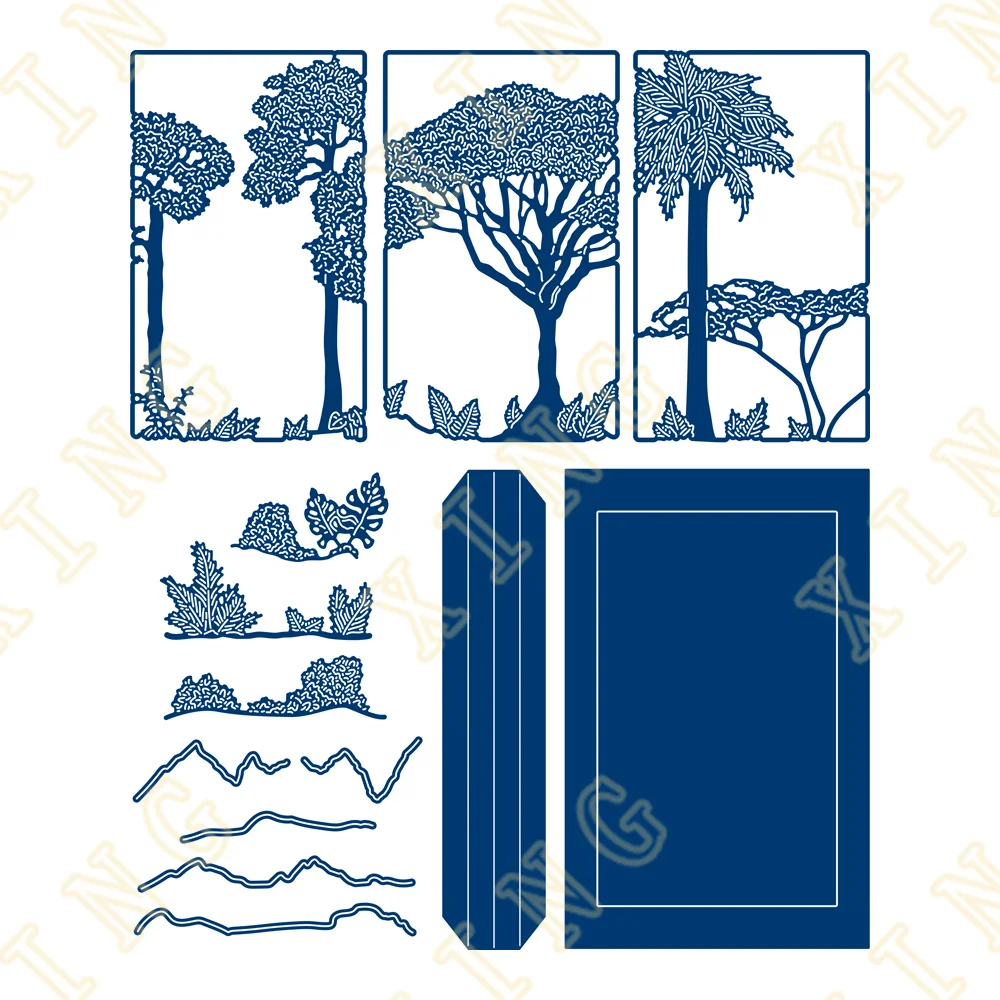 

Through the Trees Dies Scrapbooking Metal Cutting Dies Craft Embossing Make Paper Greeting Card Making Template Diy Handmade New