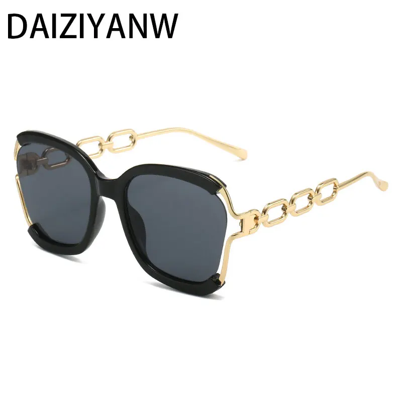 

Fashion Big Freme Square Women Men Sun Glasses Retro Gradient Color Sunshade Mirror Outdoors Protection Glasses Uv400