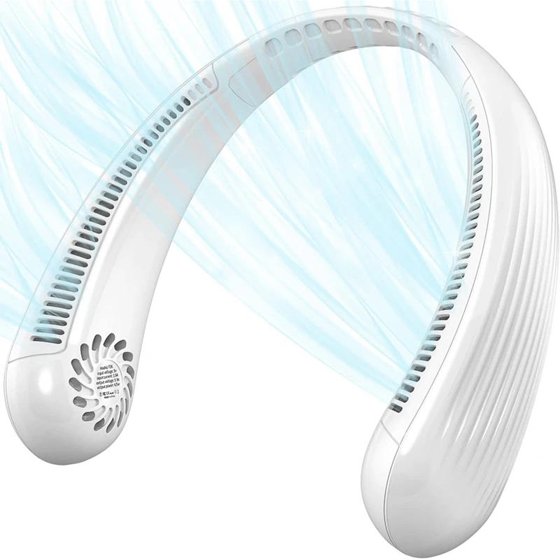 

Portable Neck Fan, Bladeless Cooling Fan,Personal Fan, Adjustable Neck Fan With 3 Speeds, For Travel Desk Bedroom