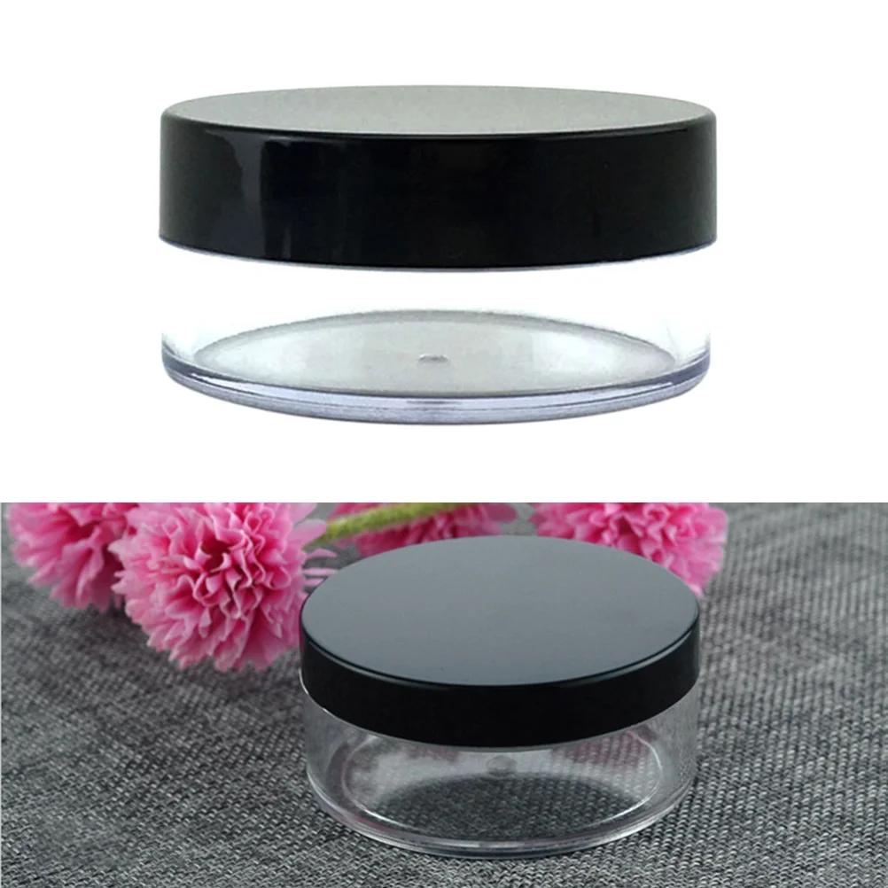 

4pcs Empty Powder Case Empty Clear Containers Sample Containers With Lids Makeup Powder Container