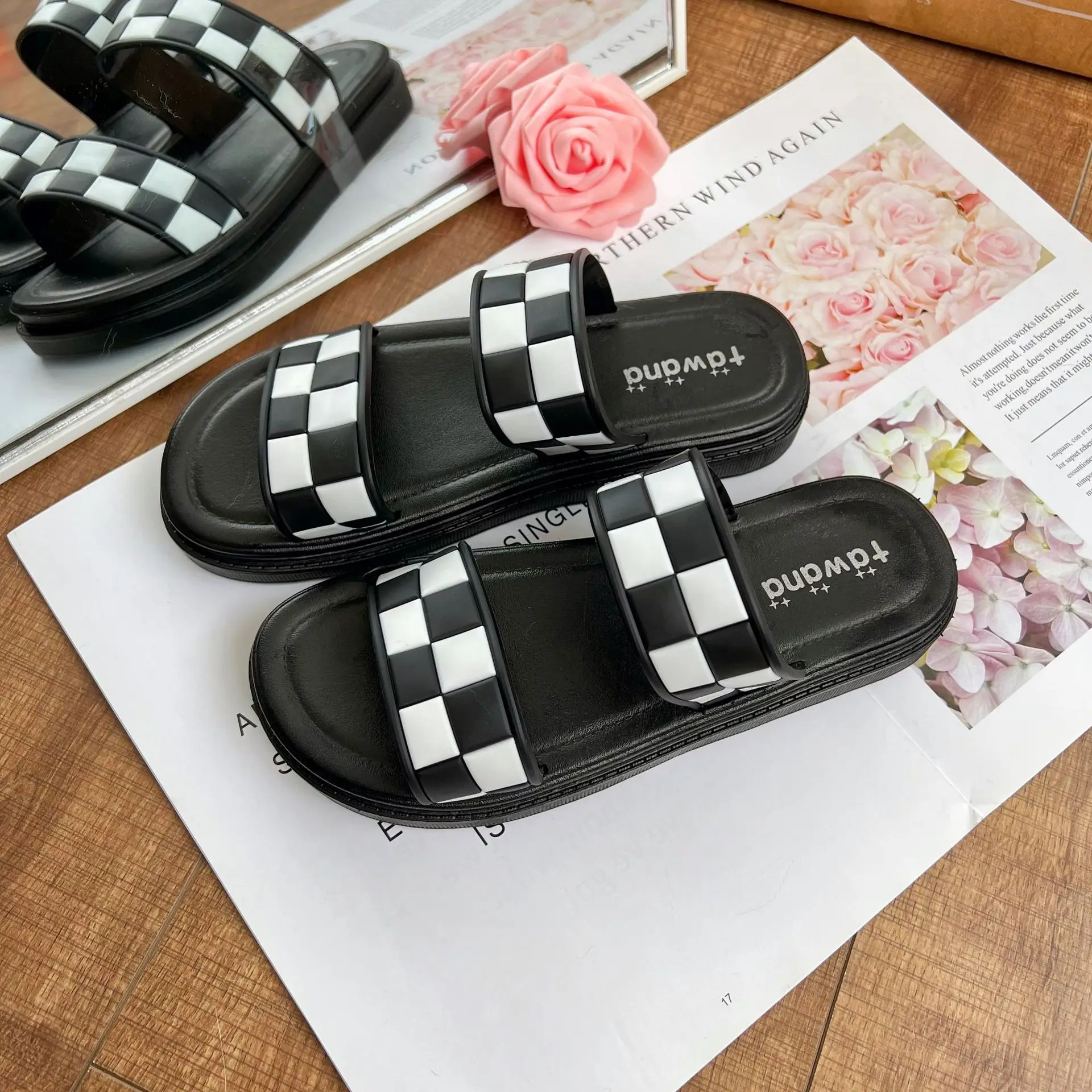 

Spring Summer Slippers Soft Flax Simple Cute Warm Home Men Women House Floor Indoor Slides Fur Cross Fat Dudu Shoes Room Flat