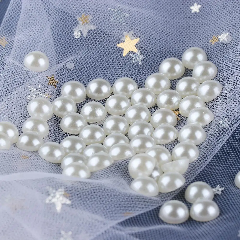 

10pcs Round Imitation Pearl Rivets Studs DIY Wedding Decoration Rivet Pearl Clothing Set Shoes Bag Accessories Beads Spikes