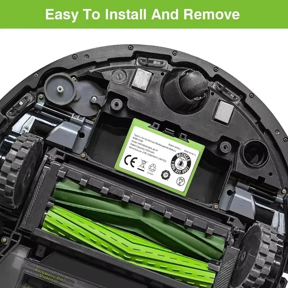 Аккумулятор 2026 14.4V 3500mAh для iRobot Roomba серий e и i (i7+, e5, 7150, 7550, i3, 3150, i3+, 3550, i4, 4150, i4+, 4624864) (art.: 3920d84f2179f) - 3920d84f2179f