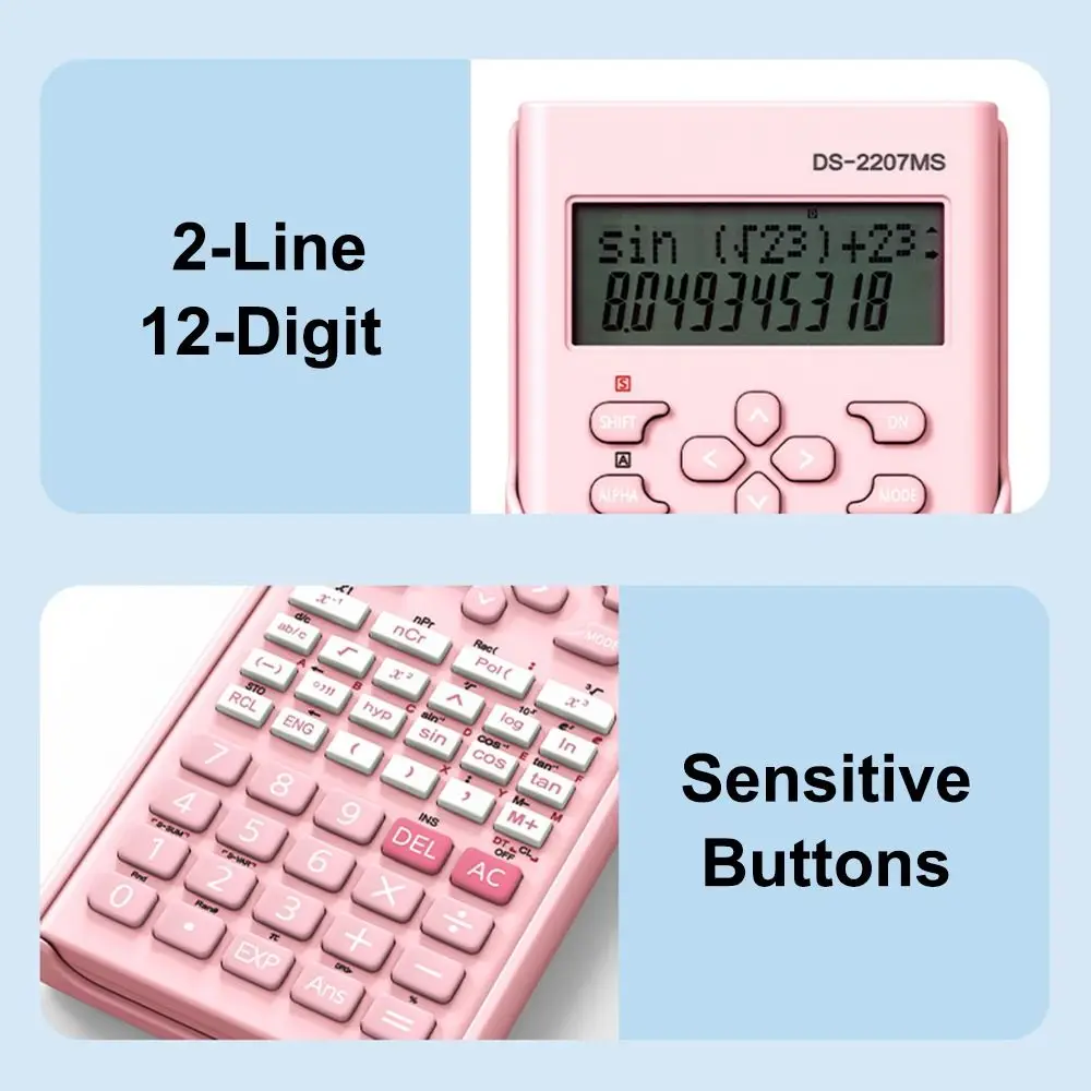 240 функций инженерный научный калькулятор 2-линейный 12-значный