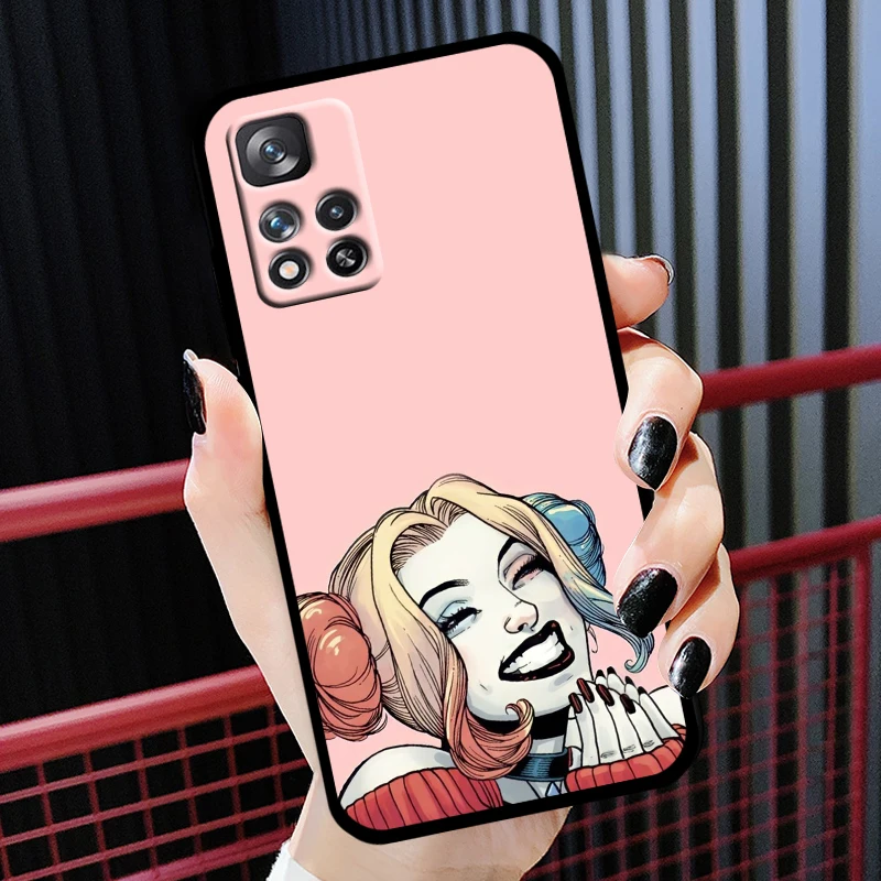 Harley Quinn крутой аниме для Xiaomi Redmi Note 12 11 11T 11S 10 10T 9 8 7 6 5 Pro Plus 5G 4G силиконовый черный