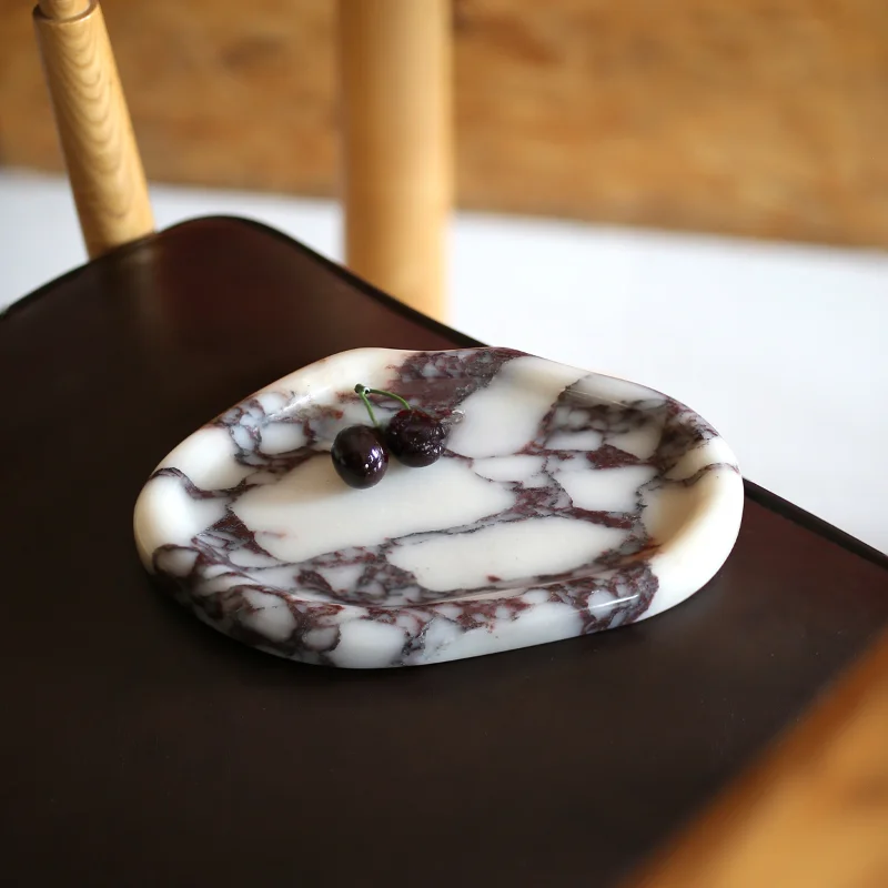 Роскошный поднос в форме фиолетового мрамора облака